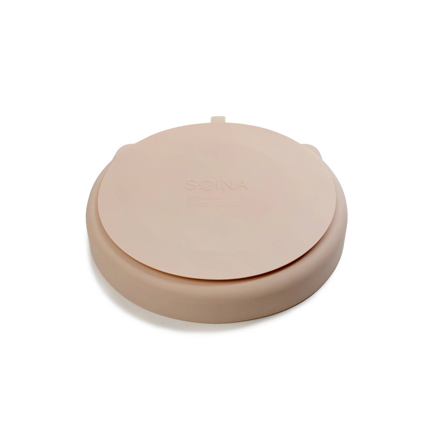 Assiette en silicone avec compartiments (crème)