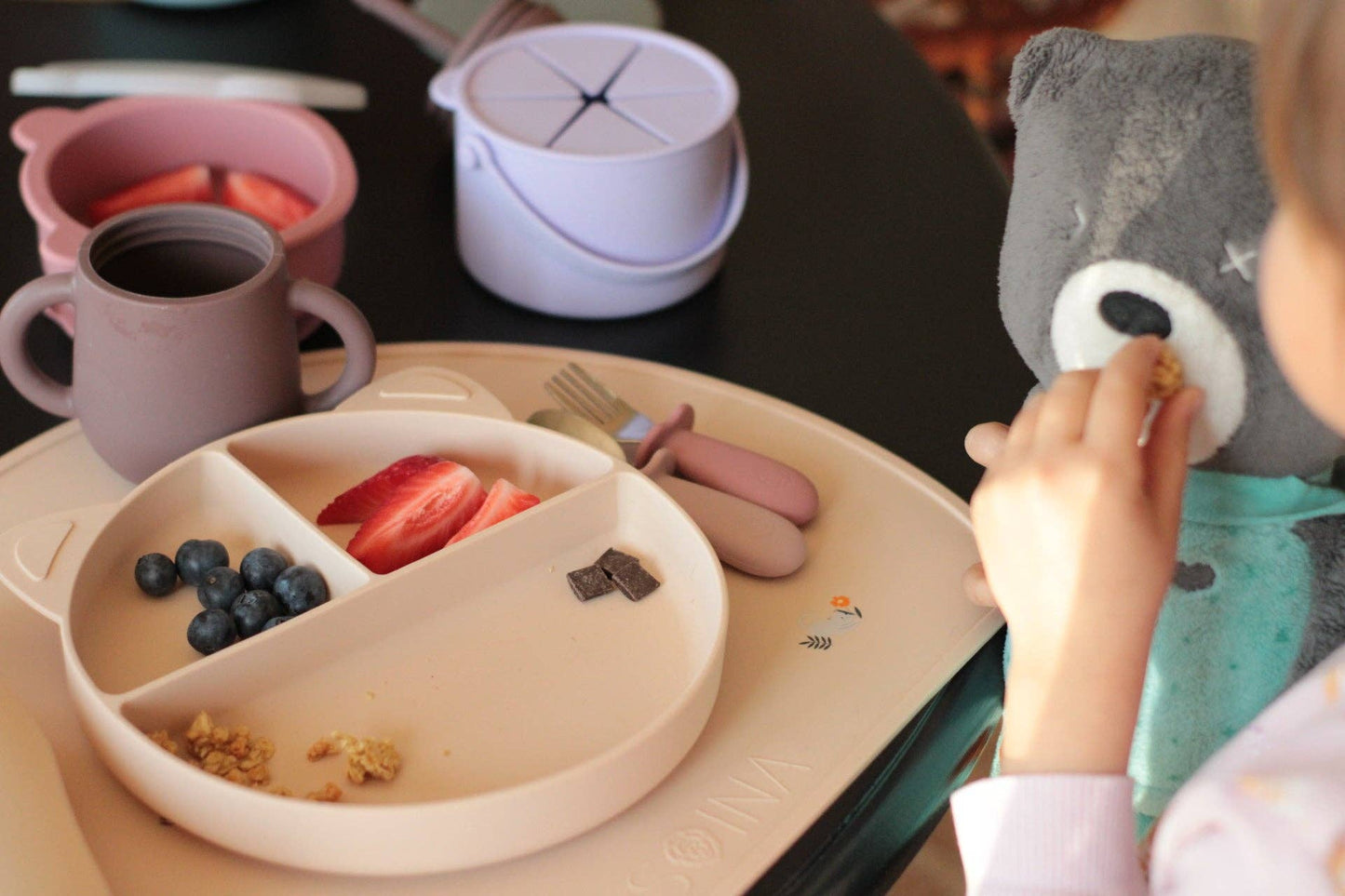 Assiette à compartiments Naé - Crème