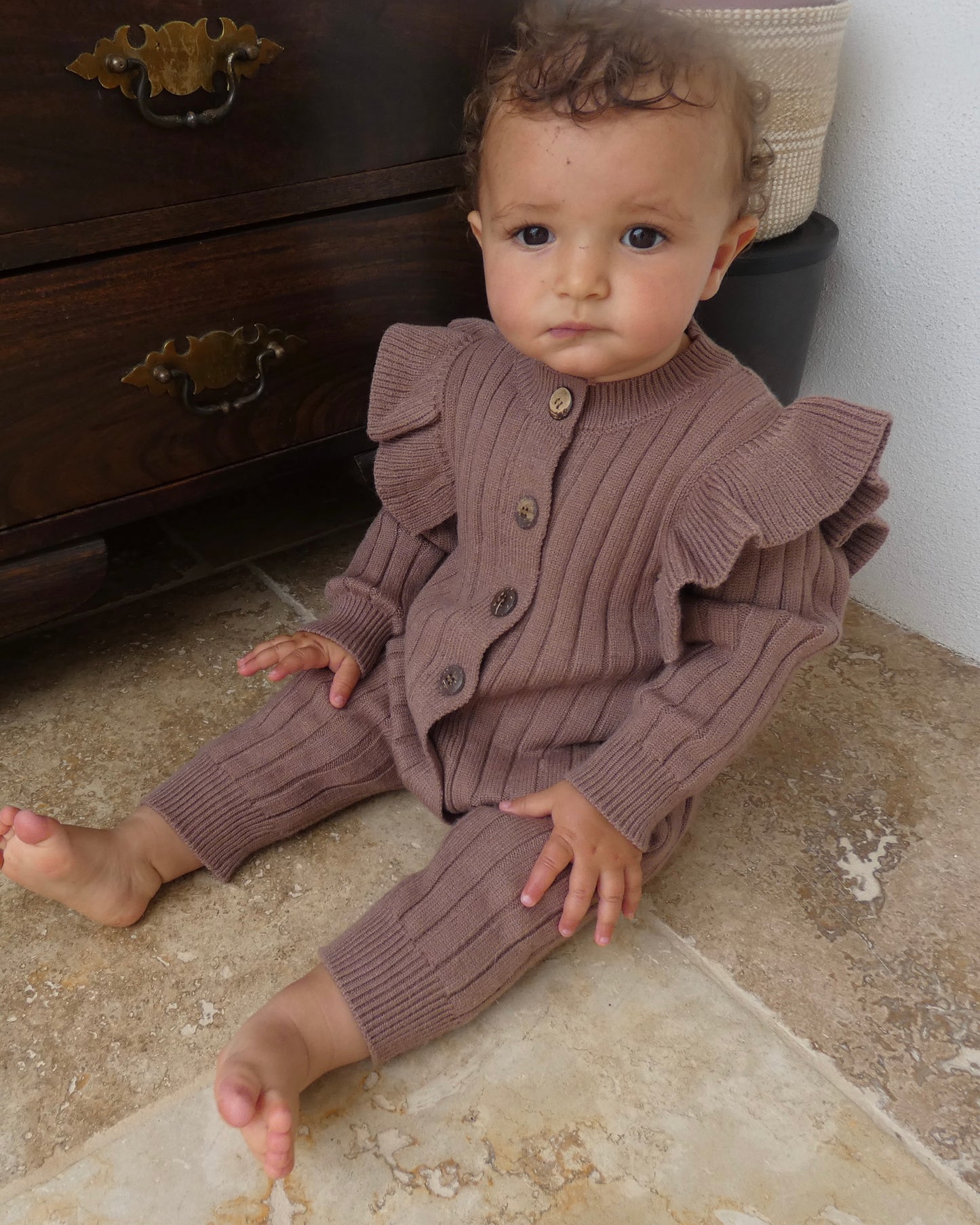 Combinaison fille Agathe marron