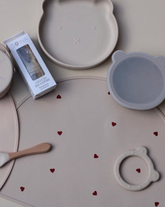 Set de table en silicone Amore - Ivoire