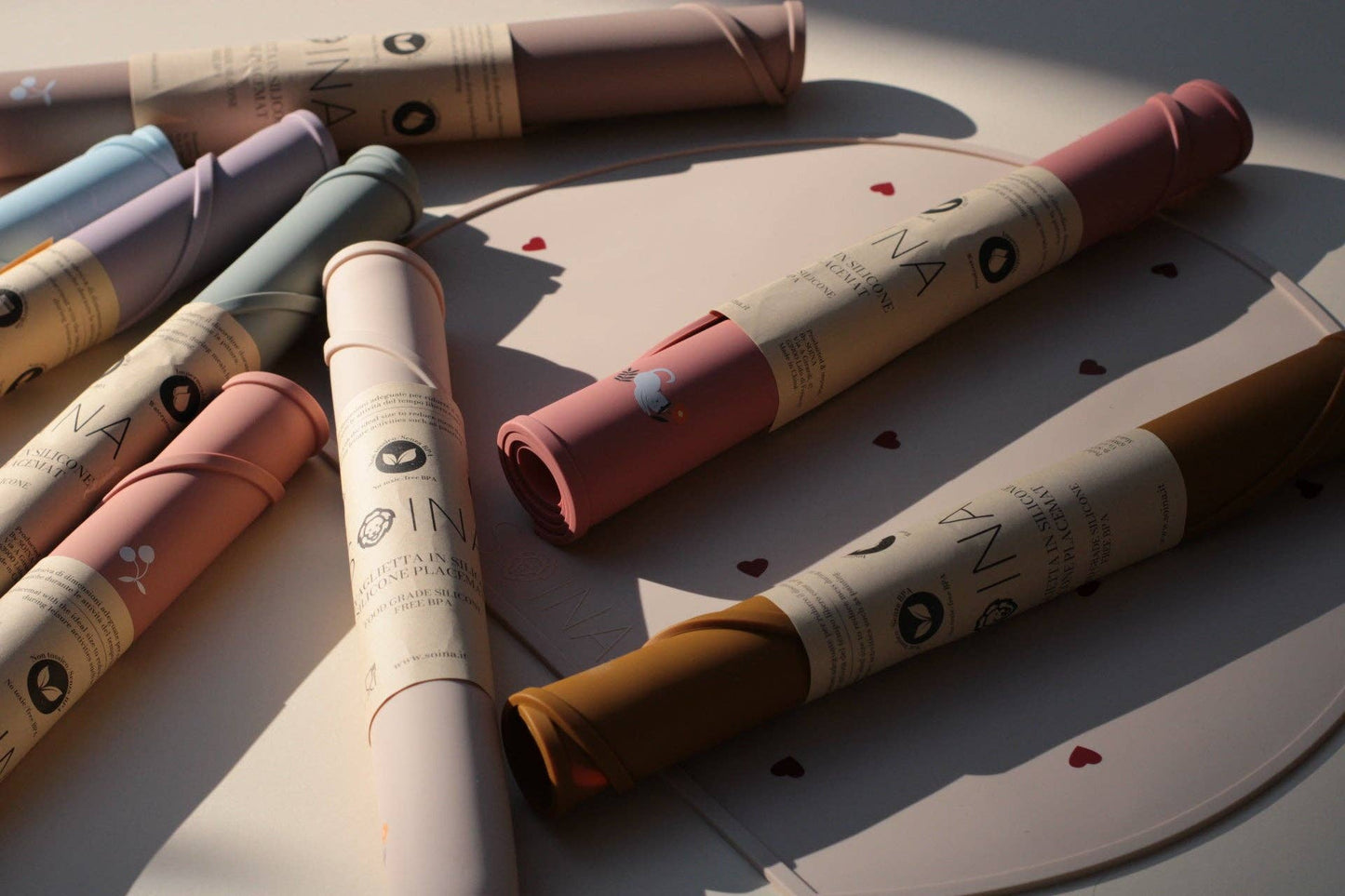 Set de table en silicone Amore - Ivoire