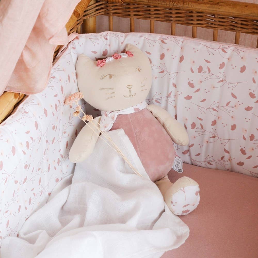 Peluche musicale - chat rose