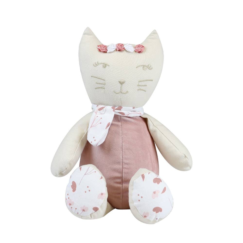Peluche musicale - chat rose