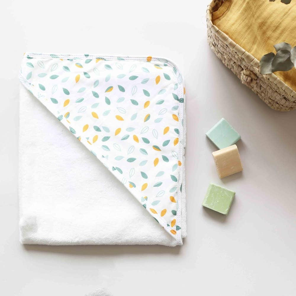 Cape de bain bébé - Feuilles