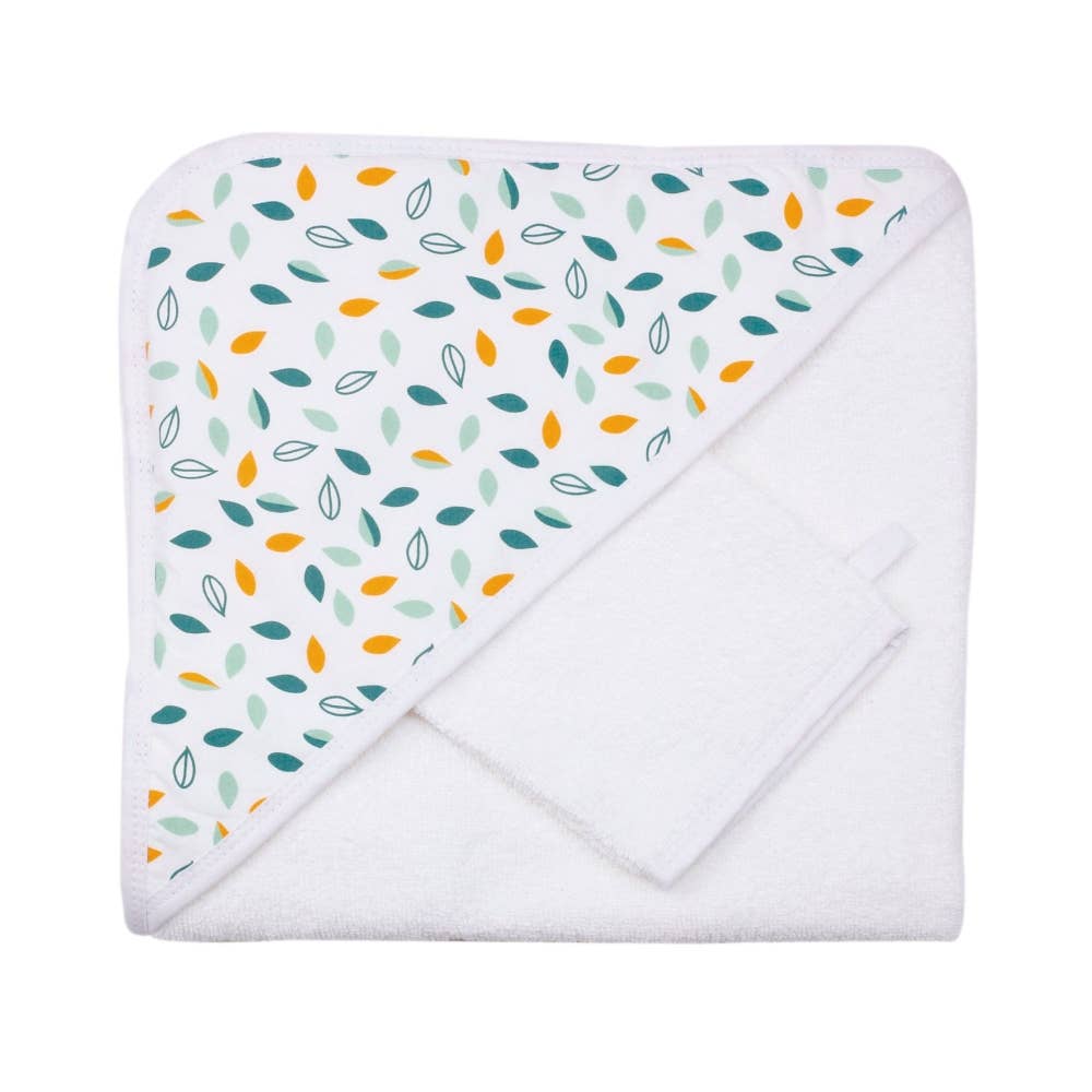 Cape de bain bébé - Feuilles